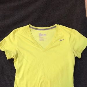 Lime green Nike v neck